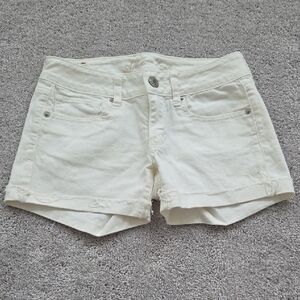 American Eagle Outfitters Cream Jean Shorts
